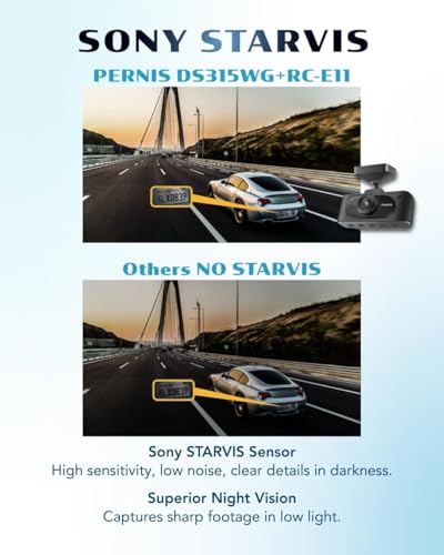 Pernis 4K Dash Cam Front and Rear, STARVIS Sensor, Free Card Included, 2.4GHz WiFi Dash Camera for Cars, Built-in GPS, Night Vision, G-Sensor, Emergency Lock, 3.16'' IPS, Parking Mode - Image 8