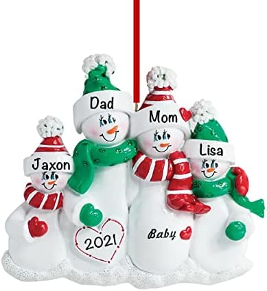 Personalized Expecting Christmas Ornament 2022 – Polyresin Baby on Board Ornament – Baby's First Christmas Ornament – Family Ornament of 4 – Expecting Parents to Be Unique Gifts – Pregnancy Keepsake