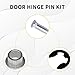 UZZH 16 PCS Car Door Hinge Pin Kit for 1988-2002 Chevy GMC C1500 C2500 K1500 K2500 K3500, Door Hinge Roll Pins and Bushing Repair Kits (4 pins 2 Door) with E-Ring Clamp