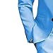 Men's 3 Piece Slim Fit Suit Set Two Button Tuxedo Blazer Solid Jacket Vest Pants Elegant Wedding Business Suit (M-cm,Light Blue)