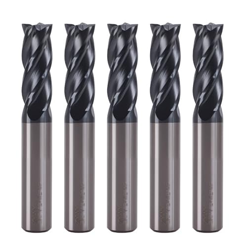 Image of 4 Flute Square Carbide End Mill,AlTiN Coating for Hardened Steel, Cast Iron and Stainless Steel-3 /8 inch Cutting Diameter, 1 inch Flute Length, 2-1 /2 inch Overall Length