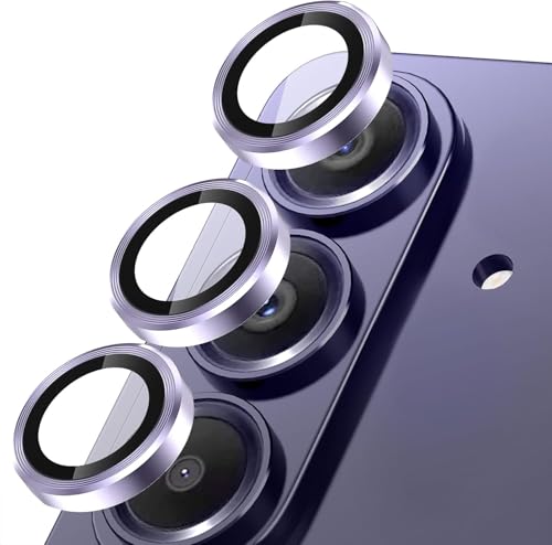 Image of Skinomi Camera Lens Protector Compatible for Samsung Galaxy S26 /S26 Plus [Anti-Scratch] Premium Tempered Glass Film Aluminum Alloy Lens Ring Cover- purple Titanium