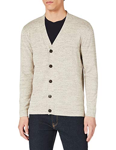 Springfield Cardigan hilatura de Fantasia Suéter, Tostado, M para Hombre