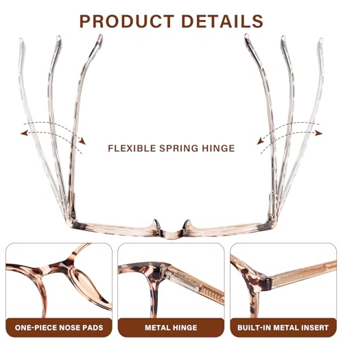 Image of Progressive Multifocal Reading Glasses for Women Men, TR90 Fashion Blue Light Computer Readers