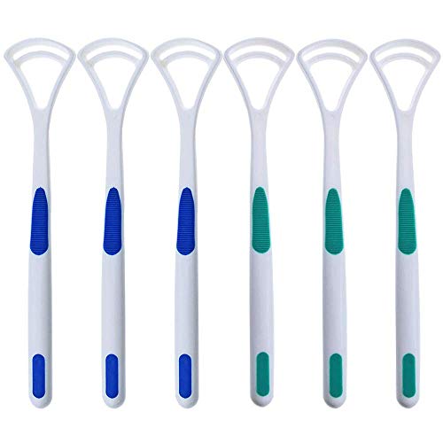 Tongue Cleaner by Ashtonbee (6-Piece) - High-Quality Plastic, Easy to Use, Maintain a Healthy Mouth Today!