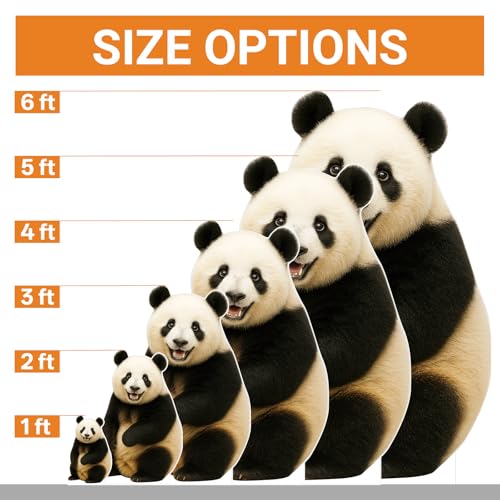 Image of Panda Life Size Cardboard Cutout, 4FT 1 PC | Fun Animal Standup for Events, Birthday, Party Decor, Photos, and More, 1 PC Life Size Cardboard Cutout, 4FT