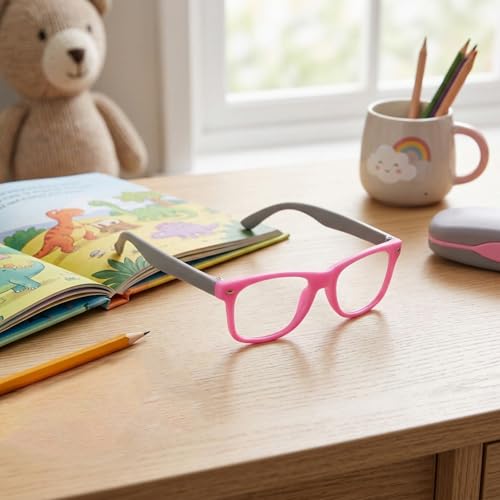 Image of Kids Blue Light Blocking Glasses Rectangle Digital Boys Girl Age for 5-12