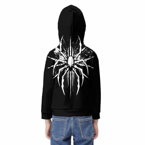 Araignée à capuche enfants imprimé pull manches longues 9-11 ans - 6