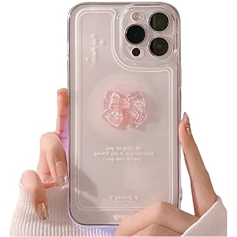 Casechics Compatible with iPhone Case,Cute 3D Crystal Bow Tie Bowknot Glitter Sparkle Bling Camera Lens Protection Transparent Clear Soft Shockproof Cover Phone Case (White,iPhone 16 Plus) Cover