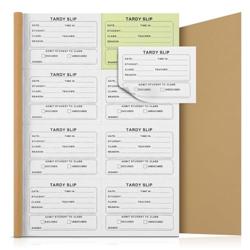 Carnet de notes pour étudiants et retards scolaires avec feuillets autocopiants Engrowtic - 2