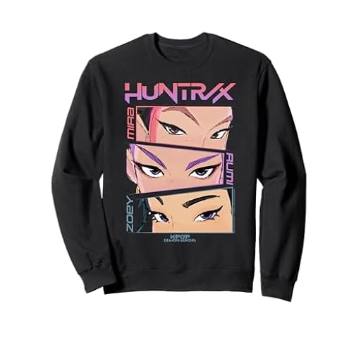 KPOP Demon Hunters Huntrix Eyes Comic Strip Sudadera | Ya disponible en tu tienda friki favorita! En mundofriki.es!