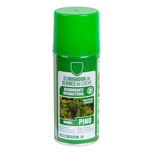 Eliminador de Olores Especial para de Automóvil: Elimina Olores y Humedad, Destruye Hongos y Bacterias, Uso Fácil y Rápido - Aire Fresco y Limpio en Tu Coche 200ml, Olor Pino - 1 Unidad