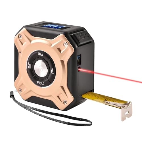 3 in 1 巻尺 デジタル r ファインダー 16フィート メジャーテープ 131フィート 多機能 距離/面積/ピタゴラス、ユニットing、データストレージ。