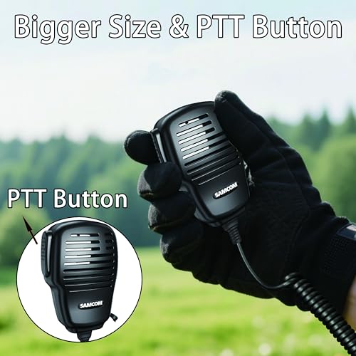 Image of SAMCOM SCSP05 Speaker Mic for Walkie Talkies Remote Shoulder Microphone