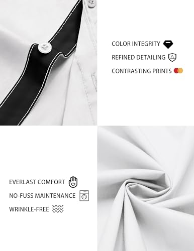 COOFANDY Men's Dress Shirt Wrinkle Free Regular Fit Stretch Short Sleeve Button Down Shirts4