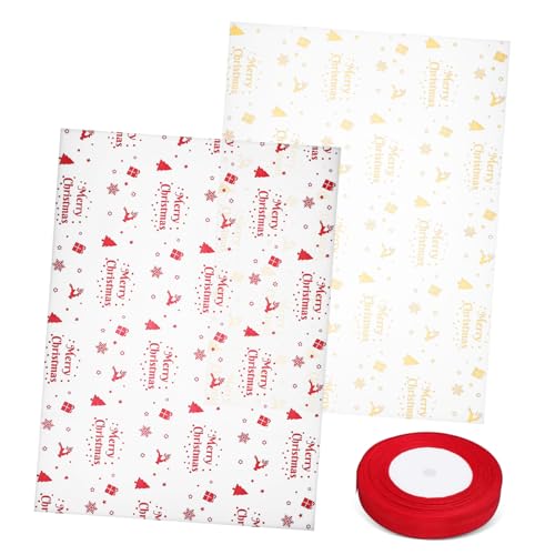 Lot de papier de Noël pailleté HOMOCONO pour loisirs créatifs et fleurs