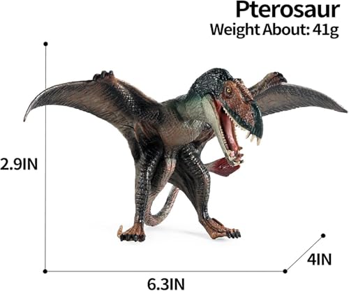 Image of FUNFOB Dinosaur Toy Figure Width-16cm Pterodactyl Dinosaur Toys for Kids & Adults PVC Multicolour | Flying Dino