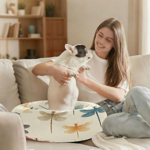 Lit pour chat stressé taille M solution sans couture panier rétro Libellule