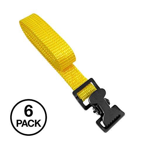 Wrap-It Storage Saw-Tooth Strap, 6 ft, Yellow (6 Pack) - Quick and Easy