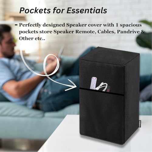Image of Premium Dust Cover for PartyJBL Partybox 110 (JBLPARTYBOX110IN) -Black(only Speaker Cover, Speaker not Included)(MNDSCS-101, Black)