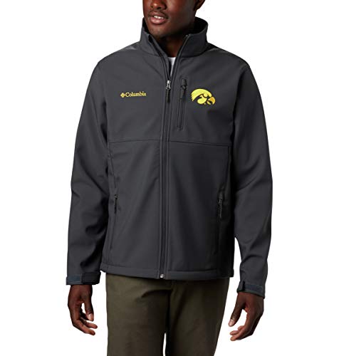 NCAA Iowa Hawkeyes Men's Ascender Softshell Jacket, X-Large, IW - Shark