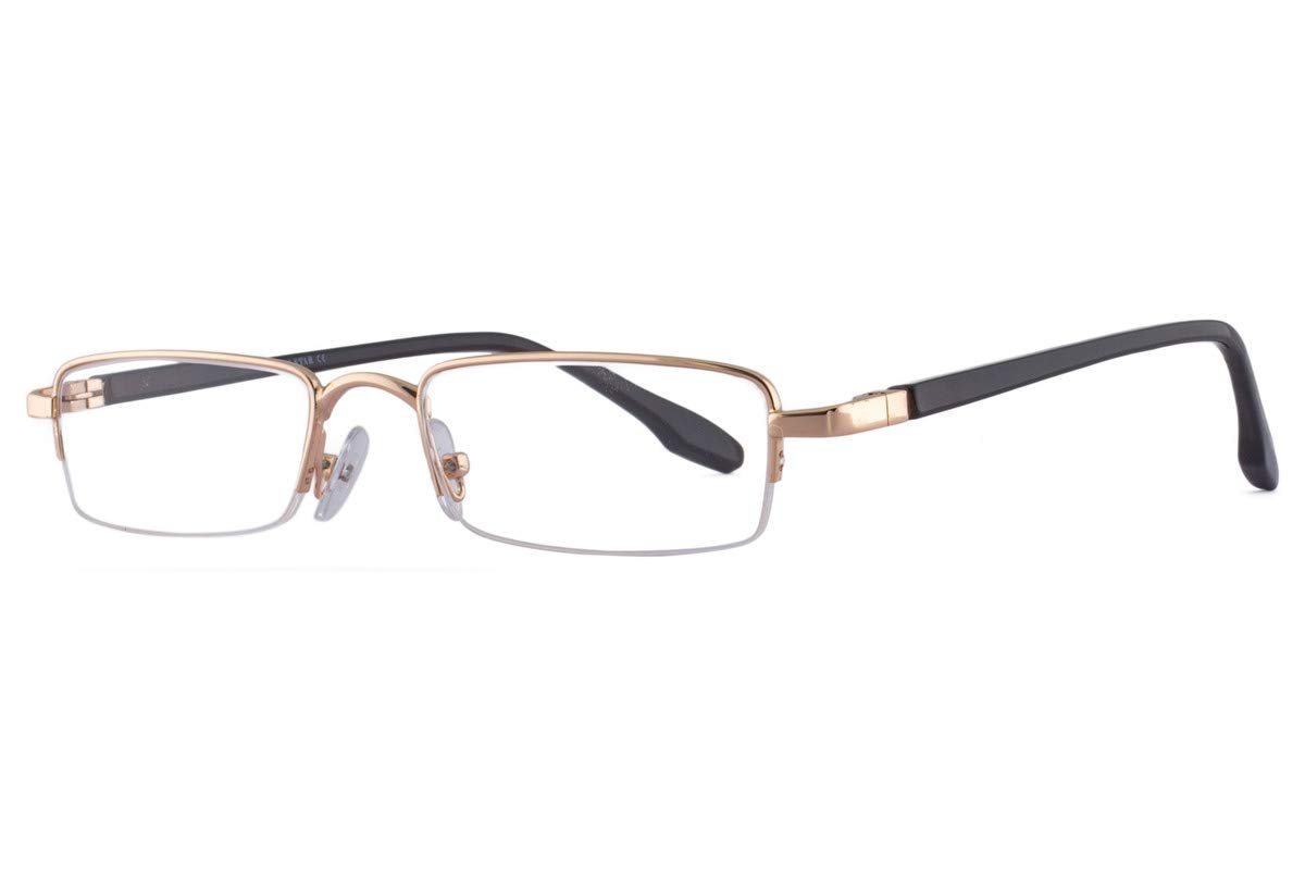 Visions India Unisex Rectangle Half Rim Power Reading Glasses (+1.25, Gold, 9060) (B07K5B44CX) Amazon Price History, Amazon Price Tracker
