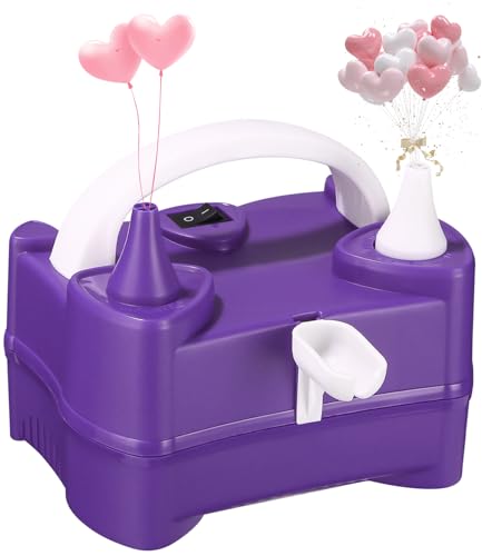 Inflador de balões de ar elétrico de 400 W, bomba balão elétrica, modo automático e semiautomático, bomba portátil de duplo para decoração de festas de aniversário, casamentos e festivais