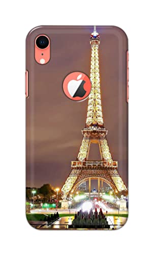Image of PRINTFIDAA Lovers Famous Place Eiffel Tower in Paris Printed Designer Hard Case for Apple iPhone XR Logo (6.1 inch), A2105, A1984, A2107, A2108 Back Cover -(e) RPM1009