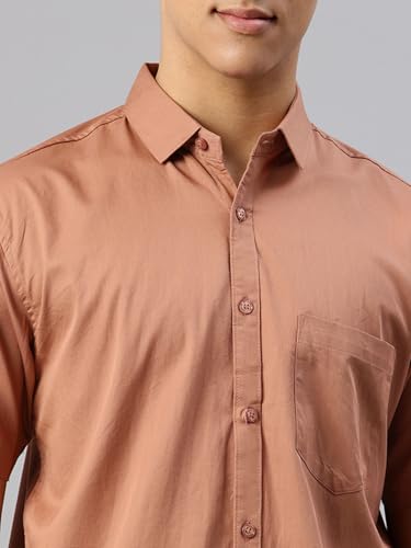 Image of Majestic Man Slim Fit Pure Cotton Half Sleeve Solid Casual Shirt