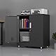 JINGUR Aktenschrank Büroschrank Lagerschrank Metallschrank Stahlschrank, Abschließbar Mehrzweckschrank Kleiner Schrank Buffetschrank Flurschrank (Schwarz)