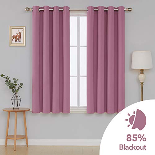 Image of Deconovo Blackout Curtain for Living Room 63 Inches Long, Door Curtain