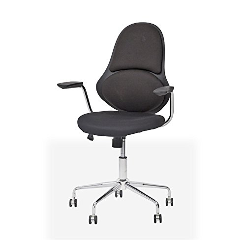 Sillón Cribel Zunica, Textura de Metal Cromado, Negro
