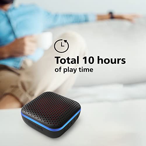 Image of Philips Audio Bluetooth Speaker TAS2505B, 6W with LED Lights (Built-in Microphone, Durable and IPX7 Waterproof, 10 Hours' Playback Time, 20-m Range) Black