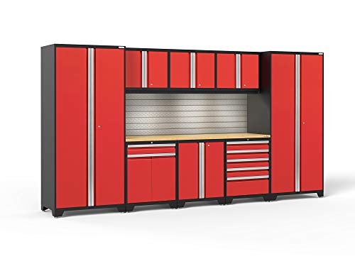 NewAge Products Pro Series Red 9 Piece Set, Garage Cabinets, 58694