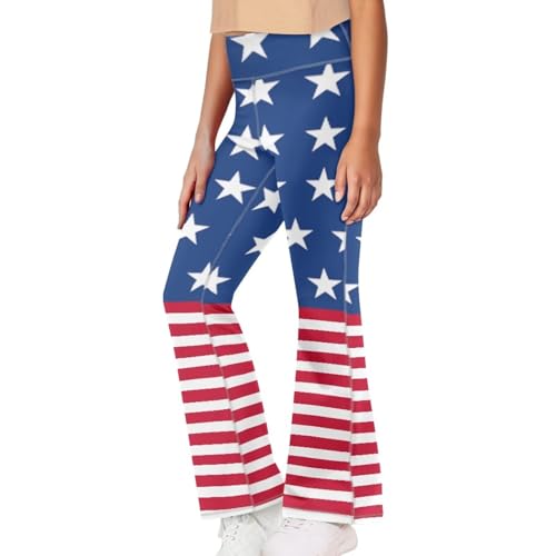Image of Girls Flare Leggings 5-14T Cute Bell Bottoms for Girl Yoga Pants for Gym