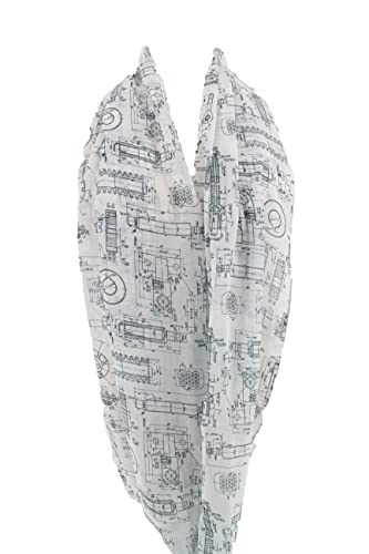 Etwoa's Mechanic Parts Design Infinity Circle Loop Scarf3