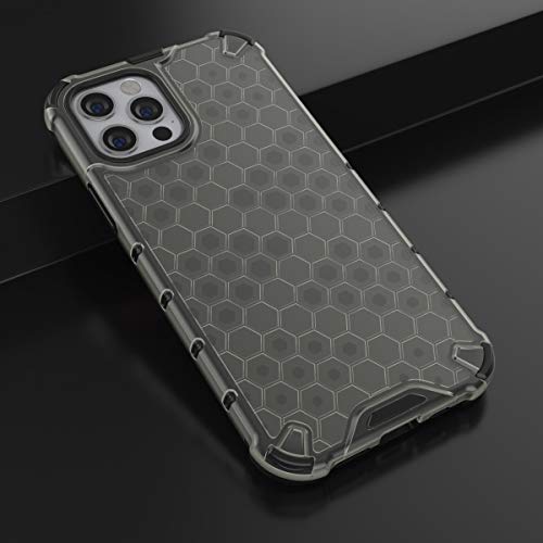 Image of Glasgow | for Apple iPhone 12 Pro Honeycomb Pattern Back Case Cover for Apple iPhone 12 Pro - Black