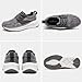Women's Orthopedic Fashion Sneakers for Plantar Fasciitis: Vegan Ergonomic Walking Shoes for Foot and Heel Pain Relief, Breathable Casual Shoes for Neuropathy Gray Size 8.5