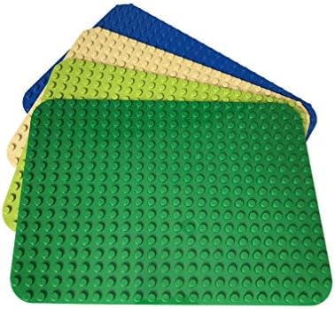 APOSTROPHE Games Building Block Base Plates for Large Blocks 38.1 cm x 26.7 cm Green Baseplate, Compatible with Leading Brands, (1x Green)