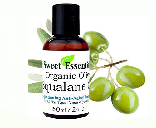 100% Pure Organic Squalane Oil - 2oz - Imported From Italy - Olive Derived - Vegan Anti Aging - Skin Regenerating - Non Greasy - Doesnt Feel Like The Traditional Oil