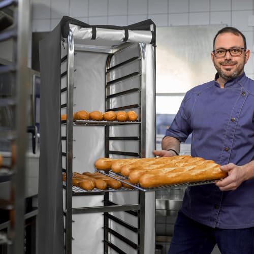 Housse étagère à pain KOMBIUDA bâche protection rack plaques de cuisson fermeture éclair imperméable - 6