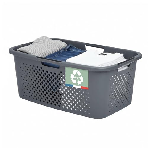 SUNDIS | Panier à Linge Pixel - 40 Litres Gris - 4...