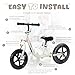 ZUKKA 12 Inch Toddler Balance Bike for Kids 2-5 Years Old Lightweight Kids Bike with Safety Footrest Adjustable Seat Anti-Slip Tires Ride-on Toys Birthday Gift