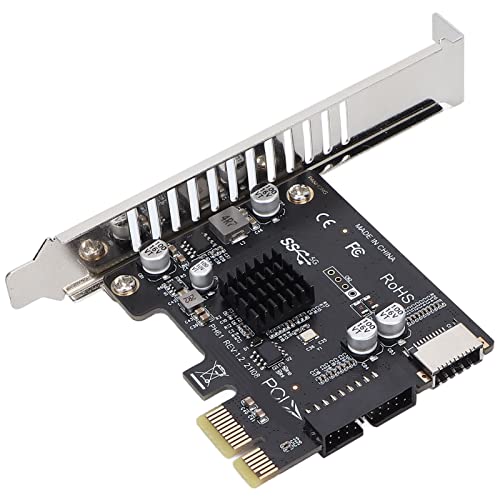 PCIe zu USB 3.1 Erweiterungskarte, PCIe 1X zu USB 3.0 20Pin Sockel PCI Express Erweiterungskarte USB Karte für Desktop PC, PCIE USB 3.1 Erweiterungskarte