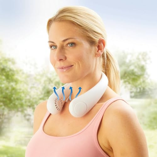 Image of 5-Year Warranty - Bladeless Neckband Fan | Rechargeable 3-Speed Personal Air Cooler for Men & Women - Perfect for Office, Commuting, Gym & More- Random COlour