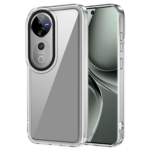 Image of amazon basics Back Case Cover for Vivo V40 Pro 5G | Compatible for Vivo V40 Pro 5G Back Case Cover | Case Cover with Camera Protection | (TPU + PC | Transparent)