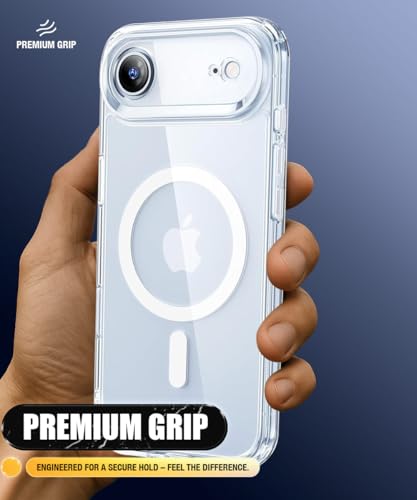 Image of WOW IMAGINE Ultra-Hybrid Back Case Cover for iPhone 17 Air | Compatible with MagSafe | Drop and Camera Protection | Shock Proof Crystal Clear Mobile Back Case (PC+TPU, Transparent)