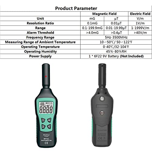 Medidor EMF portátil para radiación electromagnética miniatura 6