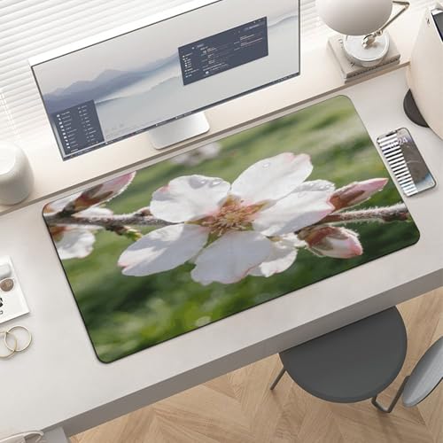 Branches with Almond Blossom Desk Pad 30x60 cm Rubber miniatura 6