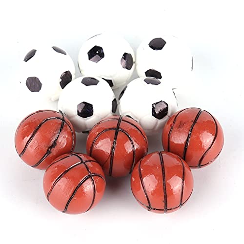 Puppenhaus Sportball 10 Stück 1:12 Puppenhaus Ball Modell Miniatur Harz Fußball Basketball Spielzeug für Puppenhaus… – Bild 4